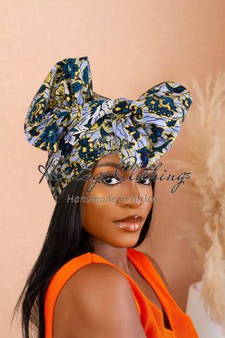 Amoya Gold And Blue Headwrap Accessories