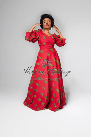 Anan Red Off Shoulder Maxi Dress Women’s Dress