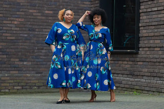 Anele Royal Blue Flared Dress Dresses