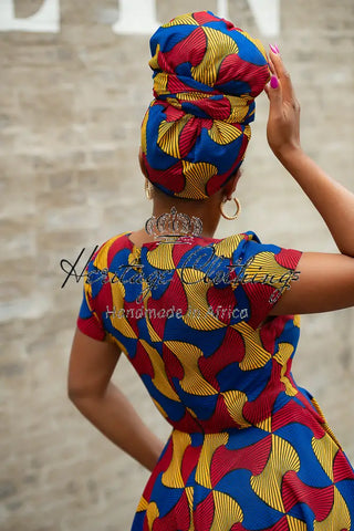 Antonia Multicoloured Headwrap Dresses