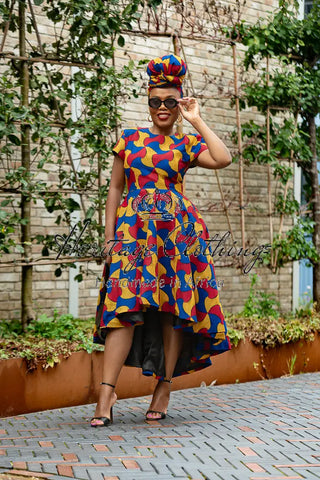 Antonia Multicoloured Headwrap Dresses