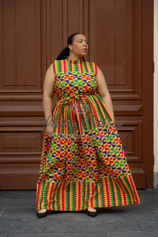 Asana Kente Maxi Dress Dresses