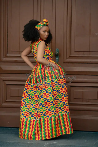 Asana Kente Maxi Dress Dresses