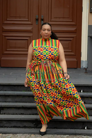 Asana Kente Maxi Dress Dresses