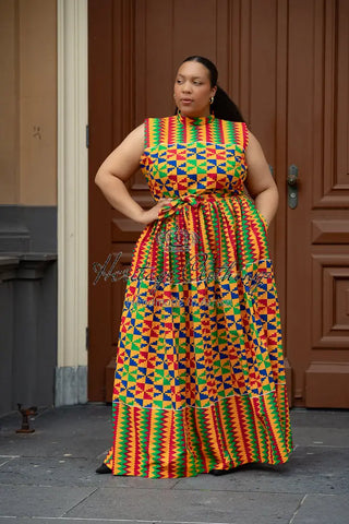 Asana Kente Maxi Dress Dresses