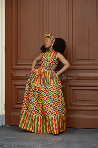 Asana Kente Maxi Dress Dresses