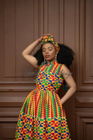 Asana Kente Maxi Dress Dresses