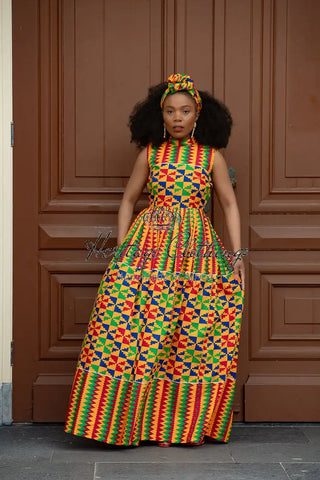 Asana Kente Maxi Dress Dresses