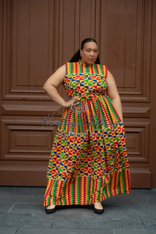 Asana Kente Maxi Dress Dresses