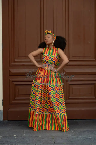 Asana Kente Maxi Dress Dresses