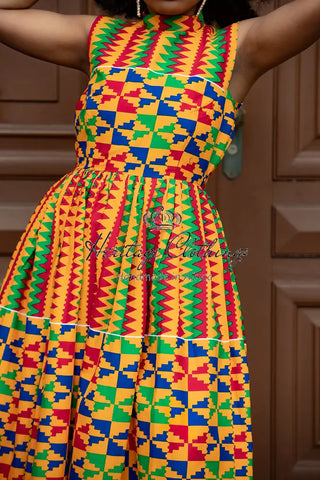 Asana Kente Maxi Dress Dresses