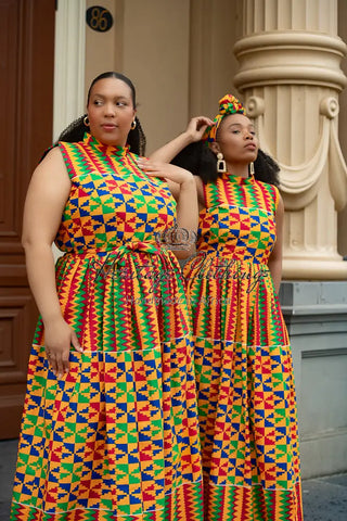 Asana Kente Maxi Dress Dresses