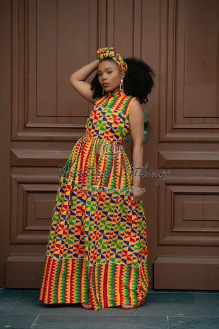 Asana Kente Maxi Dress Dresses