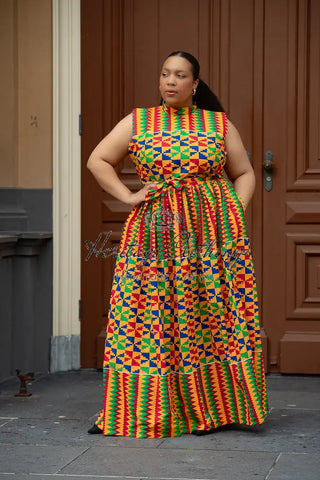 Asana Kente Maxi Dress Dresses