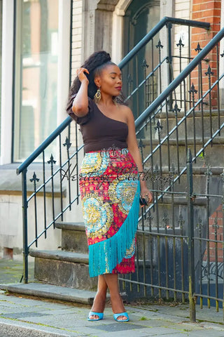 Awele Tassle Gold Skirt Apparel & Accessories