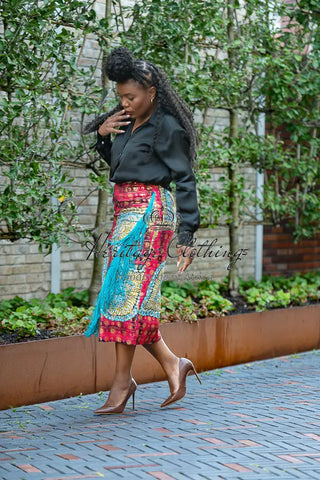 Awele Tassle Gold Skirt Apparel & Accessories