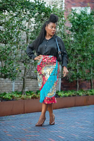 Awele Tassle Gold Skirt Apparel & Accessories