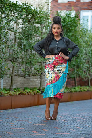 Awele Tassle Gold Skirt Apparel & Accessories