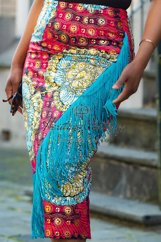 Awele Tassle Gold Skirt Apparel & Accessories