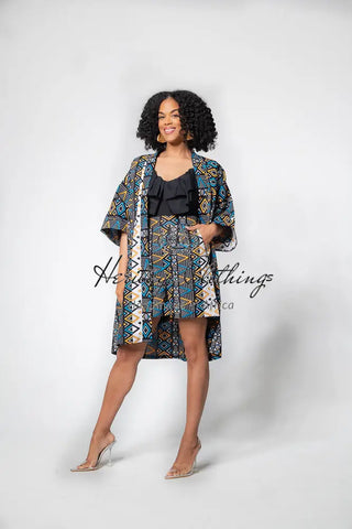 Cora Blue Print Set Women’s Dress