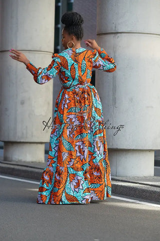 Derin Orange Maxi Dress