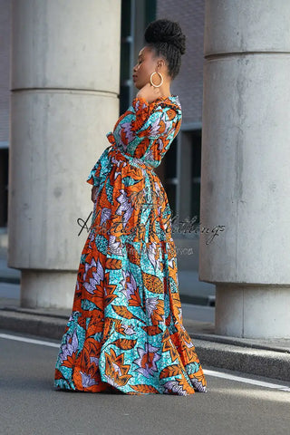 Derin Orange Maxi Dress