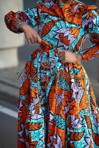 Derin Orange Maxi Dress