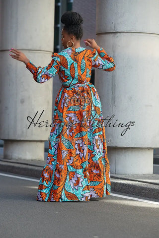 Derin Orange Maxi Dress