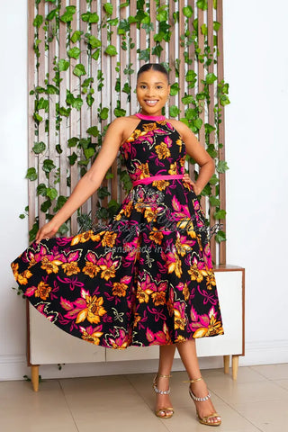 Didi Midaxi African Print Dress Dresses