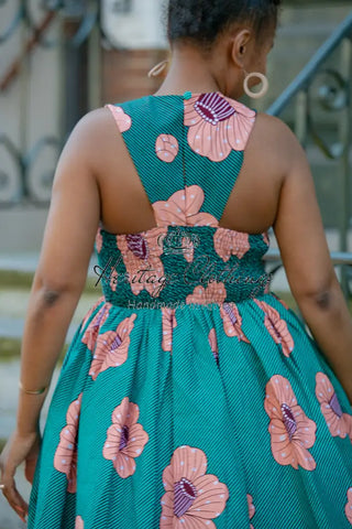 Folasade Smocked Back Floral Dress Apparel & Accessories