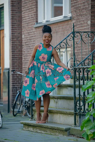 Folasade Smocked Back Floral Dress Apparel & Accessories