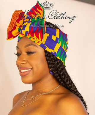 Kente African Print Wired Headwrap