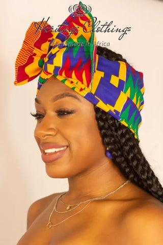 Kente African Print Wired Headwrap