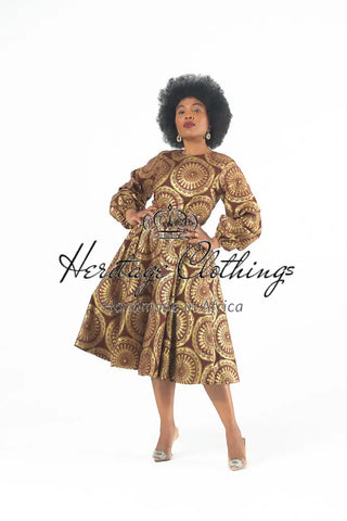 Mariama Gold Dress Dresses