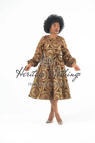 Mariama Gold Dress Dresses