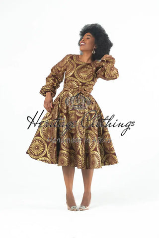 Mariama Gold Dress Dresses