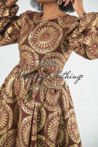 Mariama Gold Dress Dresses