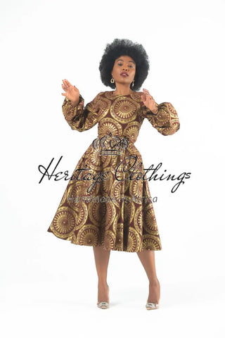 Mariama Gold Dress Dresses