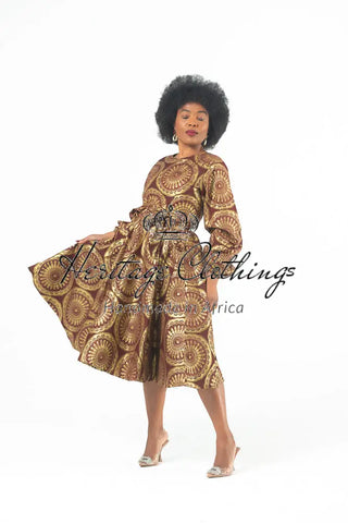 Mariama Gold Dress Dresses