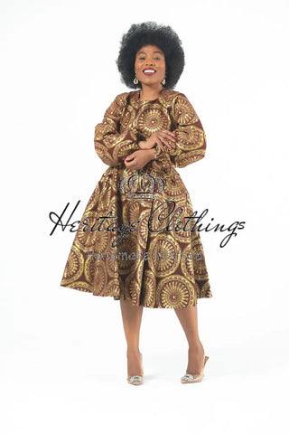 Mariama Gold Dress Dresses