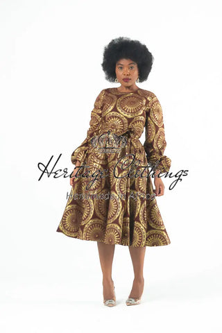 Mariama Gold Dress Dresses