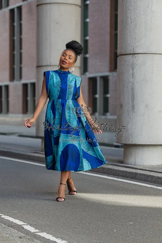 Masego Royal Blue Midi Dress