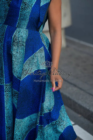 Masego Royal Blue Midi Dress