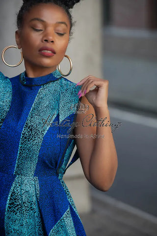 Masego Royal Blue Midi Dress