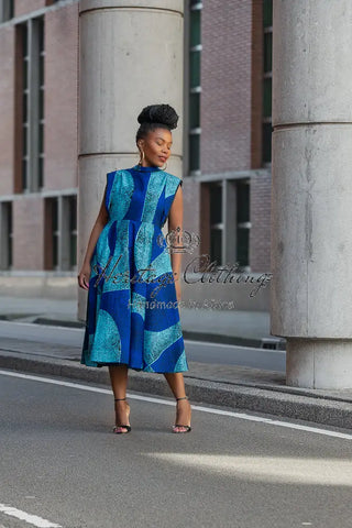 Masego Royal Blue Midi Dress