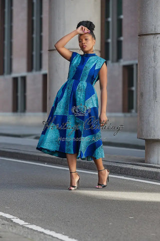 Masego Royal Blue Midi Dress