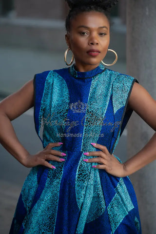 Masego Royal Blue Midi Dress