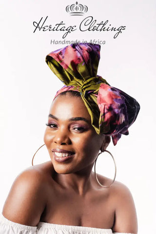 Moremi Green Wired Headwrap Headwraps