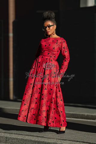 Moyo Red And Black Dress Dresses