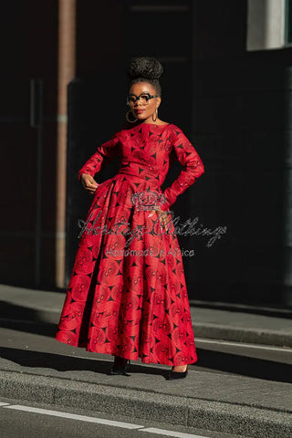 Moyo Red And Black Dress Dresses